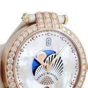 腕時計 ハリーウィンストン Harry Winston プルミエール ムーンフェイズ PRNQMP36RR001 クオーツ レディース K18RG無垢 純正ダイヤ シェル