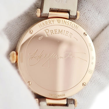 腕時計 ハリーウィンストン Harry Winston プルミエール レース 31mm PRNQHM31RR002 クオーツ レディース K18RG無垢 純正ダイヤ シェル