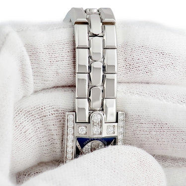 腕時計 ハリーウィンストン Harry Winston アヴェニュー C ミニ ムーンフェイズ AVCQMP16WW008 クオーツ レディース K18WG無垢 純正ダイヤ
