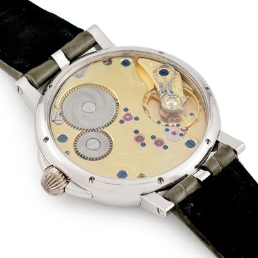 腕時計 ラング&ハイネ LANG&HEYNE ケーニヒ ヨハン Konig Johann 手巻き メンズ K18WG無垢 ホワイト 青針 スモールセコンド