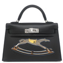 エルメス HERMES ミニケリードゥ シュヴァル ド ボワ ノワール ブラック カーフ ヴォータデラクト 2WAYバッグ シルバー金具 新品 未使用 馬 2025年製