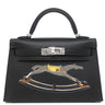 エルメス HERMES ミニケリードゥ シュヴァル ド ボワ ノワール ブラック カーフ ヴォータデラクト 2WAYバッグ シルバー金具 新品 未使用 馬 2025年製