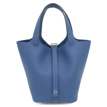 エルメス HERMES ピコタンロック 18 PM ブルータイ トリヨンクレマンス ハンドバッグ シャンパンゴールド金具 新品 未使用 2025年製