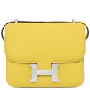 エルメス HERMES コンスタンス3 ミニ ミロワール ジョーヌナプル シェーブル ショルダーバッグ シルバー金具 新品 未使用 黄色 2025年製