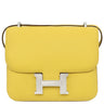 エルメス HERMES コンスタンス3 ミニ ミロワール ジョーヌナプル シェーブル ショルダーバッグ シルバー金具 新品 未使用 黄色 2025年製