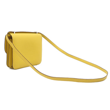 エルメス HERMES コンスタンス3 ミニ ミロワール ジョーヌナプル シェーブル ショルダーバッグ シルバー金具 新品 未使用 黄色 2025年製