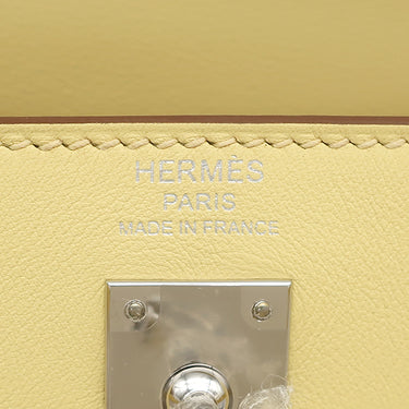 エルメス HERMES ケリー25 内縫い ジョーヌプッサン ヴォースイフト 2WAYバッグ シルバー金具 ショルダー