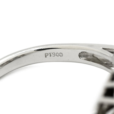 ノンブランド NON BRAND 黒蝶パール 13.9mm ダイヤ 0.63ct シルバー×プラチナシルバー Pt900 パール ダイヤモンド リング 指輪 1P 1粒 真珠 大粒 Pt900 パヴェ セミラウンドシェイプ 14.5号