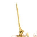 ミキモト MIKIMOTO あこやパール ツリーモチーフ パールホワイト×イエローゴールド K18YG パール ブローチ 12P 真珠 白