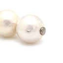 ミキモト MIKIMOTO あこやパール 3連 1Pダイヤ パールホワイト×ホワイトゴールド K14WG パール イヤリング MIKIMOTO 真珠 Au585 14K WG ねじ式 ドロップ スウィング