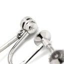 ミキモト MIKIMOTO あこやパール 3連 1Pダイヤ パールホワイト×ホワイトゴールド K14WG パール イヤリング MIKIMOTO 真珠 Au585 14K WG ねじ式 ドロップ スウィング