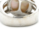 タサキ TASAKI マベパール ダイヤモンド パールホワイト×ホワイトゴールド K18WG パール ダイヤモンド リング 指輪 TASAKI 真珠 Au750 18K 大粒 ハーフパールシェイプ 11.5号