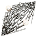 ミキモト MIKIMOTO あこやパール ダイヤ パールホワイト×ホワイトゴールド K14WG パール ダイヤモンド ブローチ MIKIMOTO 750 14K 14金 ネックレストップ