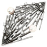 ミキモト MIKIMOTO あこやパール ダイヤ パールホワイト×ホワイトゴールド K14WG パール ダイヤモンド ブローチ MIKIMOTO 750 14K 14金 ネックレストップ