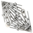 ミキモト MIKIMOTO あこやパール ダイヤ パールホワイト×ホワイトゴールド K14WG パール ダイヤモンド ブローチ MIKIMOTO 750 14K 14金 ネックレストップ