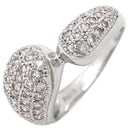 ノンブランド NON BRAND ピンクダイヤモンド 0.50ct デザインリング ピンク×プラチナシルバー Pt900 ピンクダイヤモンド リング 指輪 パヴェ プラチナ900 12号