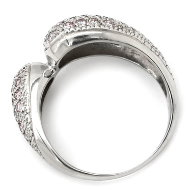 ノンブランド NON BRAND ピンクダイヤモンド 0.50ct デザインリング ピンク×プラチナシルバー Pt900 ピンクダイヤモンド リング 指輪 パヴェ プラチナ900 12号