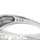 ノンブランド NON BRAND ピンクダイヤモンド 0.50ct デザインリング ピンク×プラチナシルバー Pt900 ピンクダイヤモンド リング 指輪 パヴェ プラチナ900 12号