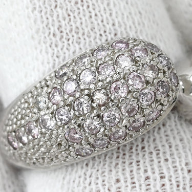 ノンブランド NON BRAND ピンクダイヤモンド 0.50ct デザインリング ピンク×プラチナシルバー Pt900 ピンクダイヤモンド リング 指輪 パヴェ プラチナ900 12号