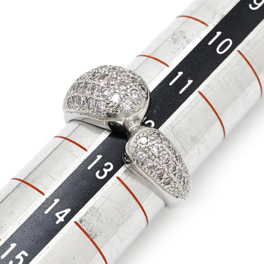 ノンブランド NON BRAND ピンクダイヤモンド 0.50ct デザインリング ピンク×プラチナシルバー Pt900 ピンクダイヤモンド リング 指輪 パヴェ プラチナ900 12号