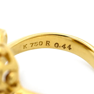 ケンゾー KENZO ルビー フラワーモチーフ レッド×イエローゴールド K18YG ルビー リング 指輪 T＆Co. 18K 750 YG 花 赤 ラウンドミックスカット 10号