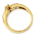 タサキ TASAKI ダイヤ シェル デザインリング ホワイト×イエローゴールド K18YG ダイヤモンド パール リング 指輪 TASAKI Au750 18K 18金 オーバルブリリアントカット 10.5号