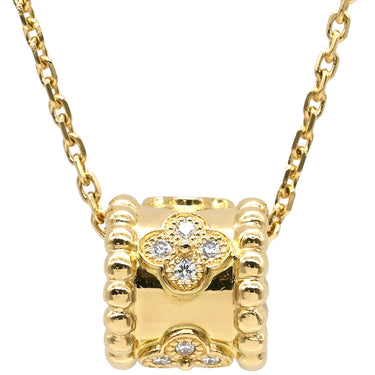 ヴァンクリーフアーペル Van Cleef & Arpels ペルレ クローバー ダイヤ VCARO3YG00・VCARO3YJ00 イエローゴールド K18YG ダイヤモンド ネックレス Au750 18K YG 別売フォルサチェーン