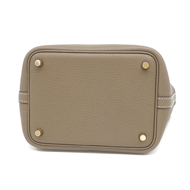 エルメス HERMES ピコタンロック 18 PM エトゥープ トリヨンクレマンス ハンドバッグ ゴールド金具 新品 未使用 グレージュ 2026年製