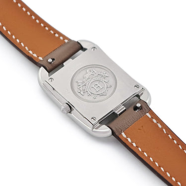 腕時計 エルメス HERMES ケープコッド PM CC1.210a クオーツ レディース 純正ダイヤ ホワイト シェル スクエア