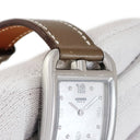 腕時計 エルメス HERMES ケープコッド PM CC1.210a クオーツ レディース 純正ダイヤ ホワイト シェル スクエア
