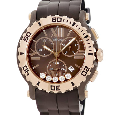 腕時計 ショパール CHOPARD ハッピースポーツ クロノグラフ 288515-9003 クオーツ メンズ レディース K18RG コンビ 純正ダイヤ 限定