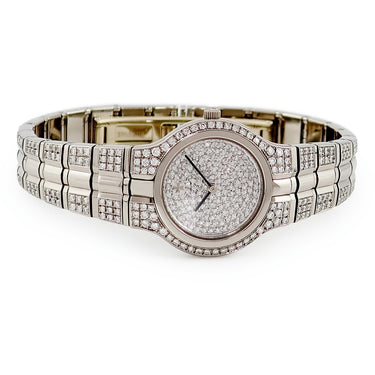 腕時計 ヴァシュロン・コンスタンタン VACHERON CONSTANTIN フィディアス 16515/985G-0916 クオーツ レディース K18WG無垢 純正ダイヤ パヴェ