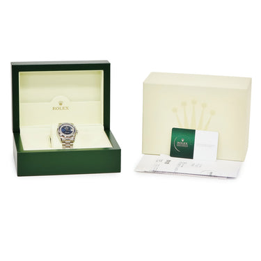 腕時計 ロレックス ROLEX デイデイト ミリヤード 118239 P番 自動巻き メンズ メーカーOH済 P番 K18WG無垢 純正ダイヤ ブルー 青