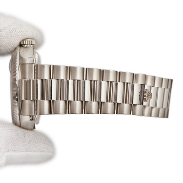 腕時計 ロレックス ROLEX デイデイト ミリヤード 118239 P番 自動巻き メンズ メーカーOH済 P番 K18WG無垢 純正ダイヤ ブルー 青