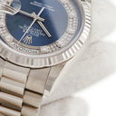 腕時計 ロレックス ROLEX デイデイト ミリヤード 118239 P番 自動巻き メンズ メーカーOH済 P番 K18WG無垢 純正ダイヤ ブルー 青