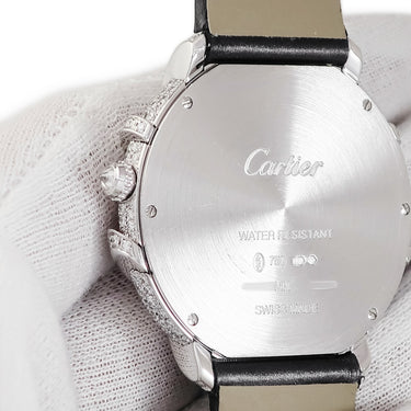腕時計 カルティエ Cartier ロンドフォル WJ304350 クオーツ レディース メーカーOH済 K18WG無垢 純正ダイヤ シルバー グリッド