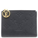 ルイヴィトン LOUIS VUITTON ポルトフォイユ リサ M83365 ノワール モノグラムアンプラント 二つ折り財布 ゴールド金具 黒 ブラック