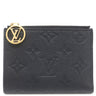 ルイヴィトン LOUIS VUITTON ポルトフォイユ リサ M83365 ノワール モノグラムアンプラント 二つ折り財布 ゴールド金具 黒 ブラック