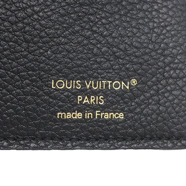 ルイヴィトン LOUIS VUITTON ポルトフォイユ リサ M83365 ノワール モノグラムアンプラント 二つ折り財布 ゴールド金具 黒 ブラック