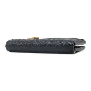 ルイヴィトン LOUIS VUITTON ポルトフォイユ リサ M83365 ノワール モノグラムアンプラント 二つ折り財布 ゴールド金具 黒 ブラック