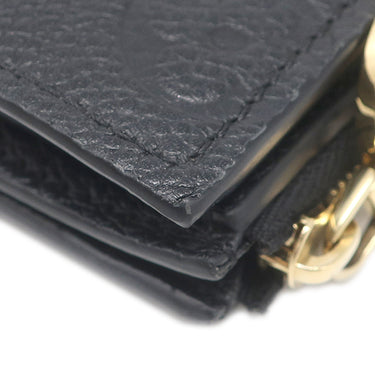 ルイヴィトン LOUIS VUITTON ポルトフォイユ リサ M83365 ノワール モノグラムアンプラント 二つ折り財布 ゴールド金具 黒 ブラック