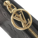 ルイヴィトン LOUIS VUITTON ポルトフォイユ リサ M83365 ノワール モノグラムアンプラント 二つ折り財布 ゴールド金具 黒 ブラック