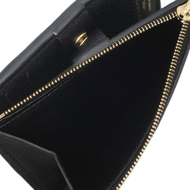 ルイヴィトン LOUIS VUITTON ポルトフォイユ リサ M83365 ノワール モノグラムアンプラント 二つ折り財布 ゴールド金具 黒 ブラック