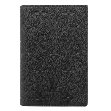 ルイヴィトン LOUIS VUITTON パスポートカバー クーヴェルテュール パスポール NM M63914 ノワール モノグラムアンプラント パスポートケース 黒
