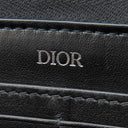 クリスチャン・ディオール Christian Dior Saddle ロングジップウォレット 2ADBC315YKS_H05E ベージュ×ブラック コットン レザー テクニカルファブリック 長財布 ガンメタル金具 小銭入れ ジャガード