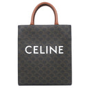 セリーヌ CELINE スモール バーティカル カバ タン レザー トリオンフキャンバス 2WAYバッグ ゴールド金具 茶 ロゴ トリオンフ トート