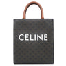 セリーヌ CELINE スモール バーティカル カバ タン レザー トリオンフキャンバス 2WAYバッグ ゴールド金具 茶 ロゴ トリオンフ トート