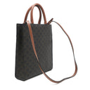 セリーヌ CELINE スモール バーティカル カバ タン レザー トリオンフキャンバス 2WAYバッグ ゴールド金具 茶 ロゴ トリオンフ トート