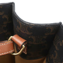 セリーヌ CELINE スモール バーティカル カバ タン レザー トリオンフキャンバス 2WAYバッグ ゴールド金具 茶 ロゴ トリオンフ トート