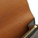 セリーヌ CELINE ストラップ デュオウオレット S-SD-0241 タン カーフ トリオンフキャンバス 2WAYバッグ ゴールド金具 茶 Wフラップ ショルダー クラッチ